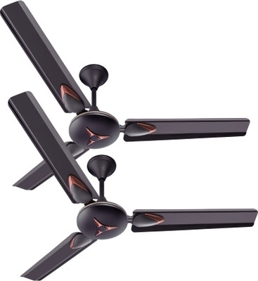 Kanishka Star Energy Saving ultra high Speed with 2 Year Warranty Energy Saving 1200 mm Ceiling Fan(Smoke Brown | Pack of 2)