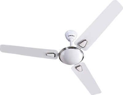 BAJAJ Bajaj Crest Deco Turbo 1200mm White Ceiling Fan 1 Star 1200 Mm 3 Blade Ceiling Fan  (Energy Saving | White, Silver | Pack Of 1) For Rs. 1699 @ 51 %