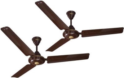 ACTIVA 390 RPM HIGH SPEED Anti dust proof 1200 mm 3 Blade Ceiling Fan(Energy Saving | BROWN | Pack of 2)