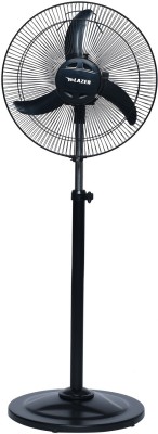 Lazer Force High Speed Oscillation Farrata 400 mm 3 Blade Pedestal Fan(Ultra High Speed | Metallic Black | Pack of 1)