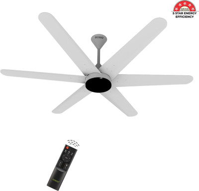 oceco Hexo White Pearl-48 with 3 Year Warranty BLDC Motor with Remote 1200 mm Ceiling Fan(5 Star | Pearl White | Pack of 1)