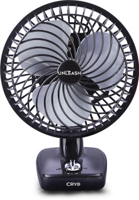unleash Cryo 230 MM 9 Inch High Speed Table Fan For Home With Powerful Motor with 24 Months Warranty Energy Saving 230 mm Table Fan(1 Star | Black | Pack of 1)