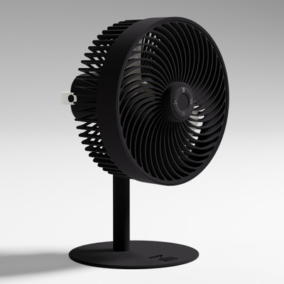 HOUSE GOODS FLOW Rechargeable High-Speed Cordless Table Fan with LED Light & Remote Control 5 Star 4 Blade Table Fan(BLDC Motor | Charcoal | Pack of 1)