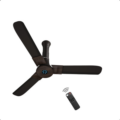Atomberg Studio Smart+|Voice Control|Adjustable Canopy|High Air Flow|LED Speed Indicator with 3 Year Warranty BLDC Motor with Remote 1200 mm Ceiling Fan(5 Star | Earth Brown | Pack of 1)