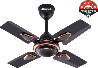 Maxotech Affleck Ultra High Speed 24 Inch with 2 Year Warranty Energy Saving 600 mm Ceiling Fan(Smock Black | Pack of 1)