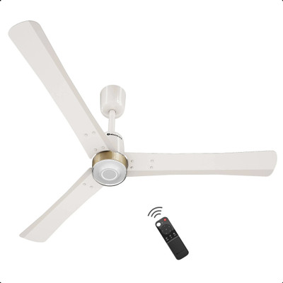 Atomberg Renesa Elite Smart |Voice Control| High Air Flow|Moonbeam LED Light|Sleek Design with 3 Year Warranty BLDC Motor with Remote 1200 mm Ceiling Fan(5 Star | Pearl White | Pack of 1)