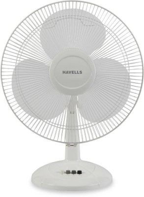 HAVELLS HAVELLS Swing LX 400 mm 400 mm 3 Blade Table Fan(Energy Saving | White | Pack of 1)