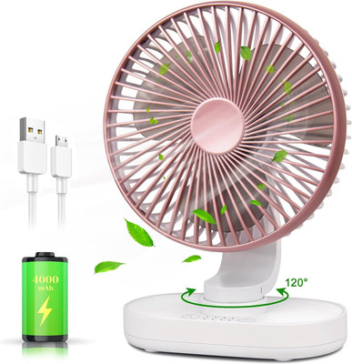 LACCO Table Fan,High Speed Rechargeable Fan, For Home, Office, Kitchen with 1 Year Warranty Ultra High Speed 1400 mm Table Fan(5 Star | Oscillate Fan - Gold | Pack of 1)