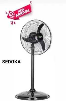 Sedoka High Speed Bullet Fan || Copper Motor || 1 Year Warranty (IS LAURELS) 3 Star 300 mm 3 Blade Pedestal Fan(Energy Saving | Black | Pack of 1)