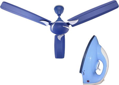 Hi Choice ceiling fan (4803) DX with iron press combo for home with 2 Year Warranty Anti Dust 1200 mm Ceiling Fan(SLV.BLU/BLUE | Pack of 2)