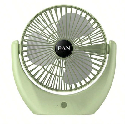Sampri Rechargeable Lighting & 4-hours Battery Backup Small Pocket, Cooling Mini Hand 3 Speed USB Fan(Light Green)