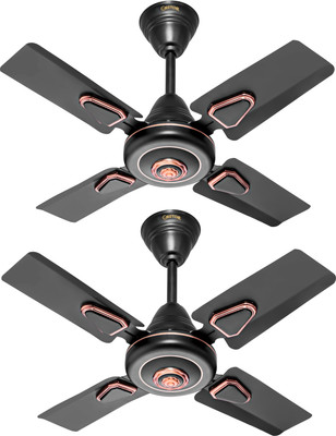 GESTOR Amazy Ultra High Speed 24 Inch Decorative with 3 Year Warranty Anti Dust 600 mm Ceiling Fan(Smoked Brown | Pack of 2)