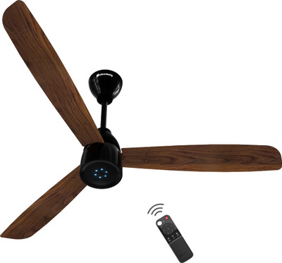 Atomberg Renesa Prime Remote|High Air Delivery|LED Speed Indicator|Low Noise|Sleek Design with 3 Year Warranty BLDC Motor with Remote 1200 mm Ceiling Fan(5 Star | Dark Walnut | Pack of 1)