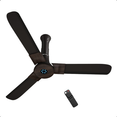 Atomberg Studio+|Adjustable Canopy|High Air Flow|LED Speed Indicator|Low Noise|Designer with 3 Year Warranty BLDC Motor with Remote 1200 mm Ceiling Fan(5 Star | Earth Brown | Pack of 1)