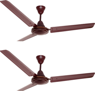 Omen Changing Lives Aeroclassic with 2 Months Warranty Energy Saving 1200 mm Ceiling Fan(1 Star | Brown | Pack of 2)