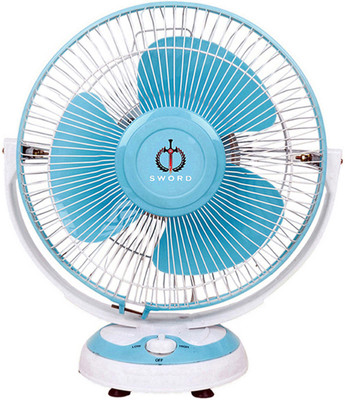 Sword Flower All Purpose Ultra High Speed 5 Star 300 mm 3 Blade Table Fan(Silent Operation | White | Pack of 1)