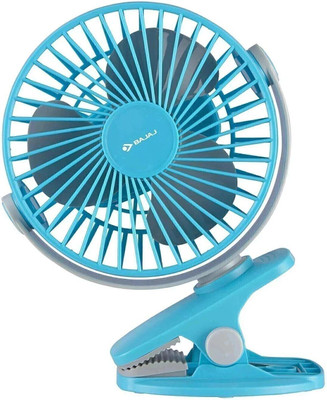 BAJAJ Mini USB Rechargeable Multi Clip with 12 Months Warranty Silent Operation 110 mm Table Fan(Blue | Pack of 1)
