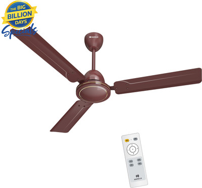 HAVELLS Artemis BLDC 1200 mm BLDC Motor with Remote 3 Blade Ceiling Fan(Brown, Pack of 1)