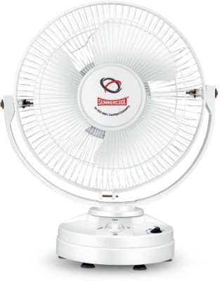 Summercool Oscillating 400mm Portable Table Cooling Fan|Ultra HighSpeed|AllPurpose|LowNoise 400 mm 3 Blade Table Fan(Anti Dust | White | Pack of 1)