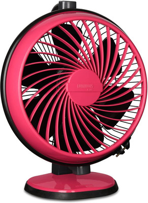 LUMINOUS Buddy Hush 230 mm 6 Blade Table Fan(Silent Operation | Playful Pink | Pack of 1)