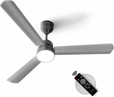 Longway Luminair with 5 Year Warranty BLDC Motor with Remote 1200 mm Ceiling Fan(5 Star | Gray | Pack of 1)