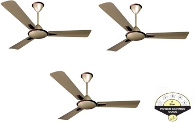 Crompton Aura Prime Antidust Pack of 3 1200 mm 3 Blade Ceiling Fan(Birkin effect | Pack of 3)