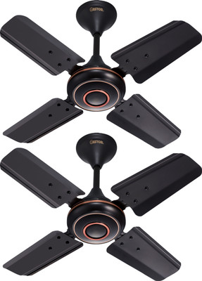 GESTOR Phantom Ultra High Speed 24 inch Semi-Decorative with 36 Months Warranty Anti Dust 600 mm Ceiling Fan(Smoked Brown | Pack of 2)