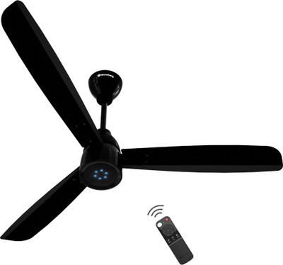Atomberg Renesa Prime Remote|High Air Delivery|LED Speed Indicator|Low Noise|Sleek Design with 3 Year Warranty BLDC Motor with Remote 1200 mm Ceiling Fan(5 Star | Gloss Black | Pack of 1)