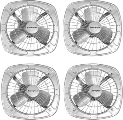 Crompton Drift Air Plus Pack of 4 150 mm 3 Blade Exhaust Fan(Silver | Pack of 4)