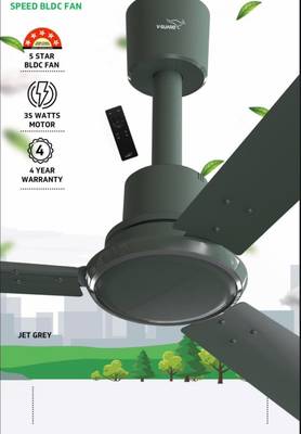 V-Guard ENVIRO PRO WITH REMOTE 5 Star 1200 mm BLDC Motor 3 Blade Ceiling Fan