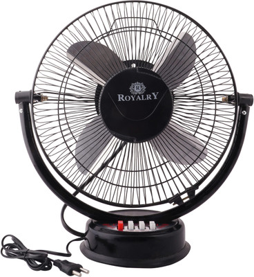 royalry Table Fan All Purpose fan 12 inch Very High Speed (Black) with 6 Months Warranty Energy Saving 3 mm Table Fan(Black | Pack of 1)