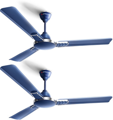 Longway Wave P2 1200 Mm 3 Blade Ceiling Fan (Ultra High Speed | Silver Blue | Pack Of 2) For Rs. 2599 @ 60 %