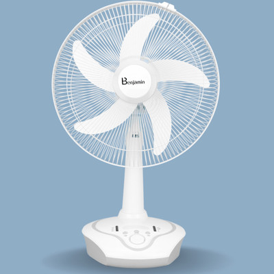 MrRight by Fippy MR-5916 BLDC AC/DC Rechargeable Battery Fan 16 Inches (400mm Blade) with 1 Year Warranty BLDC Motor 400 mm Table Fan(White | Pack of 1)