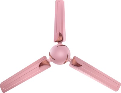 Relaxo Pearl DLX High-Speed Decorative 1 Star 1200 mm 3 Blade Ceiling Fan(Energy Saving | Rose Pink | Pack of 1)