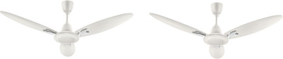 USHA CF1250MM bloom magnolia white GBD Pack of 2 with 1 Year Warranty 1250 mm Ceiling Fan(magnolia white | Pack of 2)