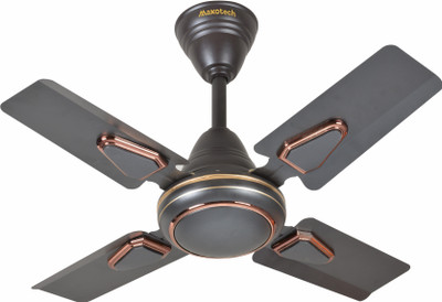 Maxotech Deco Ultra High Speed 24 Inch 600 mm 4 Blade Ceiling Fan(Anti Dust | Smock Brown | Pack of 1)