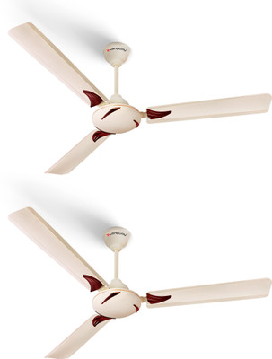 Longway Creta P2 with 2 Year Warranty Ultra High Speed 1200 mm Ceiling Fan(Ivory | Pack of 2)