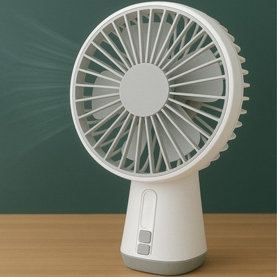 ZUVUZU High Speed Rechargeable Table Fan, For Home, Office, Kitchen with 1 Year Warranty Ultra High Speed 110 mm Table Fan(5 Star | Grey | Pack of 1)