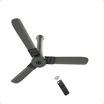 Atomberg Studio+|Adjustable Canopy|High Air Flow|LED Speed Indicator|Low Noise|Designer with 3 Year Warranty BLDC Motor with Remote 1200 mm Ceiling Fan(5 Star | Sand Grey | Pack of 1)