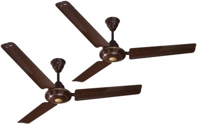 DIGISMART High Speed.1 1200 mm 3 Blade Ceiling Fan(Energy Saving | BROWN | Pack of 2)