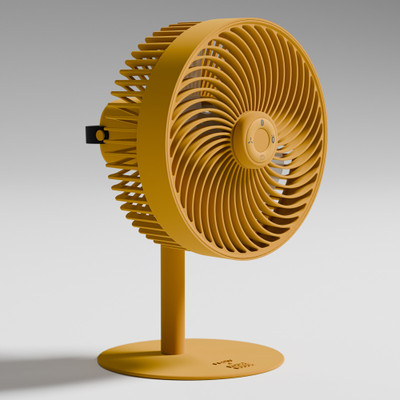 HOUSE GOODS FLOW Rechargeable High-Speed Cordless Table Fan with LED Light & Remote Control 5 Star 4 Blade Table Fan(BLDC Motor | Lemonade | Pack of 1)