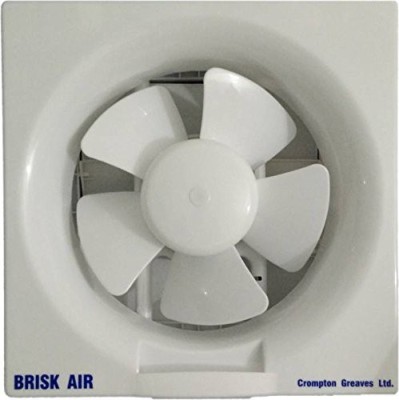 Crompton Brisk Air 200 mm (8 inches) Exhaust Fan for Kitchen, Bathroom and Office (White) 200 mm 5 Blade Exhaust Fan(White | Pack of 1)