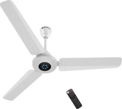 Atomberg Efficio Prime Remote|High Air Flow|LED Speed Indicator|Timeless Design| with 3 Year Warranty BLDC Motor with Remote 1200 mm Ceiling Fan(5 Star | Gloss White | Pack of 1)