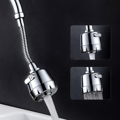 Clinton 360° Swivel Universal Faucet Extension, Adjustable Faucet for kitchen sink taps Faucet Nozzle(Screw On)