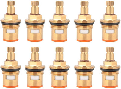 SI Brass Ceramic Disc 1/2-inch Cartridge Quarter Turn Faucet Valve Faucet Spindle(Screw On)