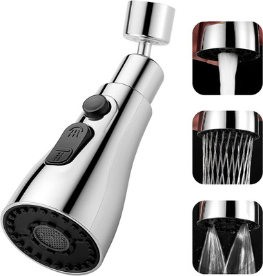 GaxQuly by FUTURAM 360°Swivel Flexible Faucet with Tap Extension for Kitchen Sink 3 Modes Sprayer Universal Kitchen Faucet 3-Function Pull Down Sink Sprayer Anti-Splash Head Aerator Foam Flow Faucet(Built-in Installation Type)
