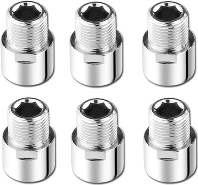 Tapsa C.P Extension Nipple 1-INCH- Set of 6 Faucet Nozzle(Screw On)
