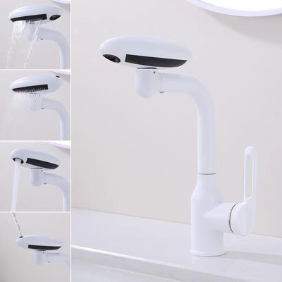 MRIYA 4-in-1 Multi-Purpose Tap Extension for Kitchen Sink & Bathroom, Hot & Cold Mixer Faucet Mount(Push On)