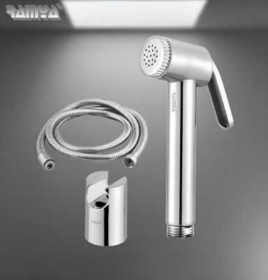 Ramya Jaquar Health Faucets With 1.5 MTR SS Tube Wall Hook Faucet Set