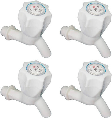 GrahLogy by GrahLogy 4 Pcs Plastic Water Tap for Bathroom Kitchen Sink Wash Basin nal PVC Bibcock Faucet Set
